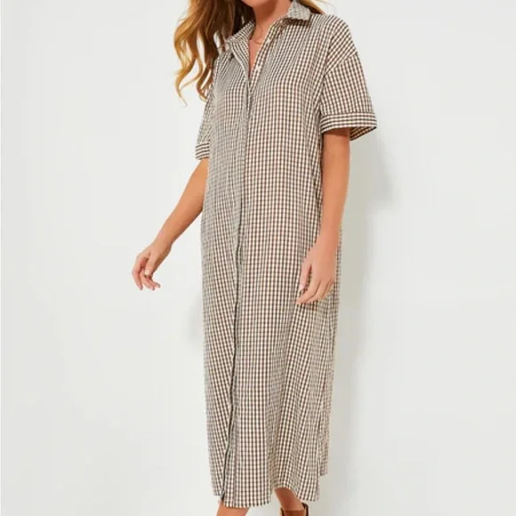 Tuckernuck Pomander Place Gingham Seersucker Zacara Dress - Picture 3 of 5